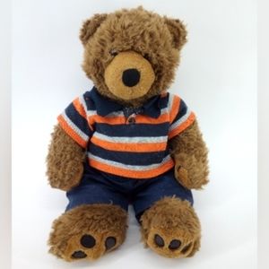 Build -A- Bear Classic Brown Teddy Bear Full Outfit Included Leather Paw Pads